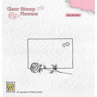 Nellie's Choice • flowers clear stempels frame with rose - thumbnail