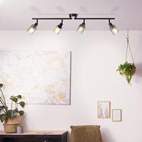 Brilliant Zwarte plafondlampLoralie 4-lichts - 99850/93 - thumbnail