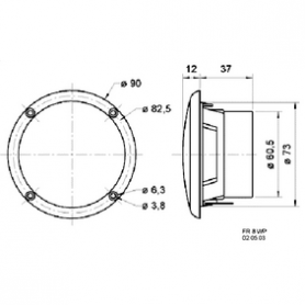 Visaton FR 8 WP - 4 Ohm 3.3 inch 8 cm Breedband-luidspreker 15 W 4 Ω Zwart Zeewaterbestendig, Luidspreker voor buiten Visaton FR 8 WP - 4 Ohm 3.3 inch 8 cm Breedband-luidspreker 15 W 4 Ω Zwart Zeewaterbestendig, Luidspreker voor buiten