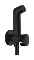 Hansgrohe bidethanddouche 1jet S EcoSmart voor koud water met porter en doucheslang 125 cm, mat zwart - thumbnail