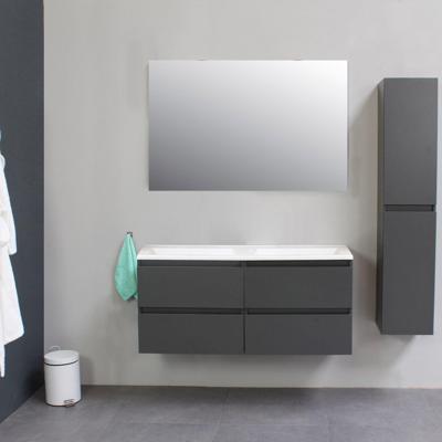 Badkamermeubel Boss & Wessing Pepper Acryl Wastafel Zonder Kraangat 120x55x46 cm Antraciet Boss & Wessing