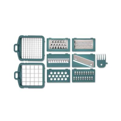 Multifunctionele mandoline - Livoo - MEN435 - 8 roestvrijstalen messen - Opvangbak van 1,5 liter - Veilig in gebruik Multifunctionele mandoline - Livoo - MEN435 - 8 roestvrijstalen messen - Opvangbak van 1,5 liter - Veilig in gebruik