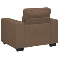 3-delige Loungeset met kussens stof bruin - thumbnail