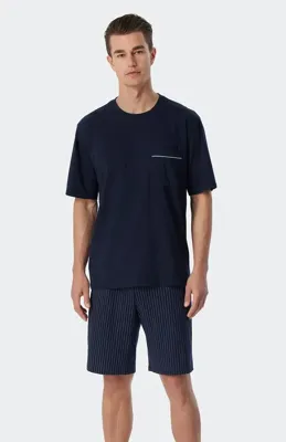 Heren shortama - Short - Blue - Maat S