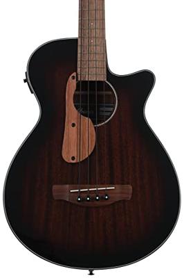 Ibanez AEGB24E Mahogany Sunburst High Gloss elektrisch-akoestische basgitaar