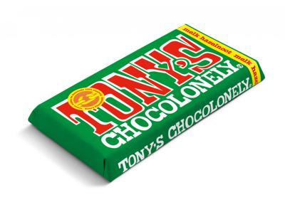 Tony&apos;s Chocolonely chocoladereep, 180g, hazelnoot