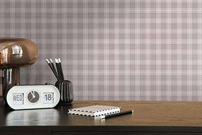 Architects Paper Art of Eden - Grijs - Geruit Behang - 390646