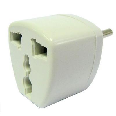 Plug Adapter Travel Power Adaptor with Europe Socket Plug(White)