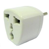 Plug Adapter Travel Power Adaptor with Europe Socket Plug(White) - thumbnail