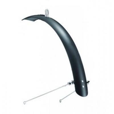 Voorspatbord 28" kunststof 45 mm - mat zwart