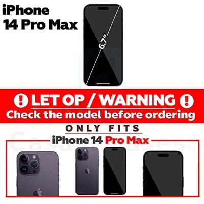 Lunso - Armor backcover hoes met ringhouder - iPhone 14 Pro Max - Zwart