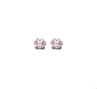 TFT Oorknoppen Vlinder Zilver Gerhodineerd Glanzend 7 mm x 8 mm - thumbnail