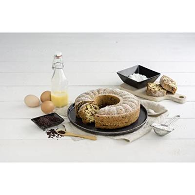 Zenker springvorm met vlakke- en tulband bodem black metallic 24cm Zenker springvorm met vlakke- en tulband bodem black metallic 24cm