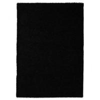 Tapeso Hoogpolig vloerkleed shaggy Trend effen - zwart - 160x230 cm - thumbnail
