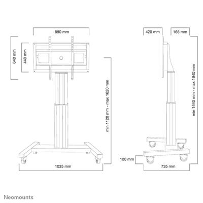 Neomounts PLASMA-M2500SILVER meubel