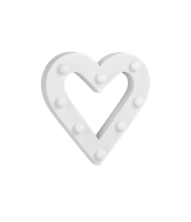 Hart met licht hoogte 17 cm breedte 17 cm - thumbnail