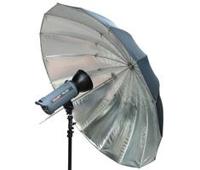 BRESSER SM-09 Jumbo Paraplu zilver/zwart 180 cm - thumbnail