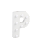 Letter P met licht hoogte 17 cm breedte 10,5 cm - thumbnail