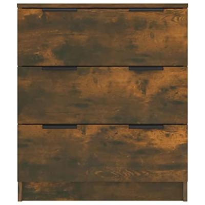 Dressoir 60x30x70 cm bewerkt hout gerookt eikenkleurig