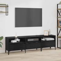 TV-kast Zwart eiken 150 x 30 x 44.5 cm Bewerkt hout - thumbnail