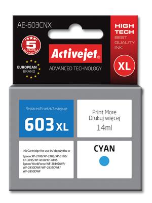 Activejet AE-603CNX inkt (vervanging Epson 603XL T03A24; Supreme; 14 ml; blauw)