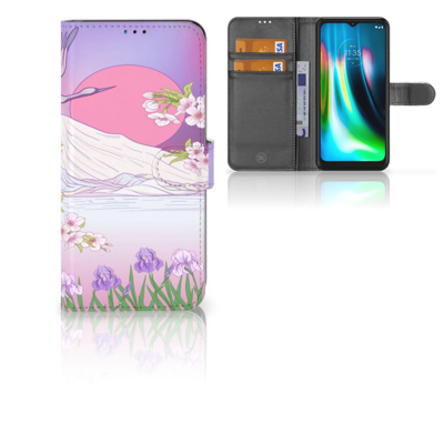Motorola Moto G9 Play | E7 Plus | Telefoonhoesje | Met pasjeshouder | Bird Flying