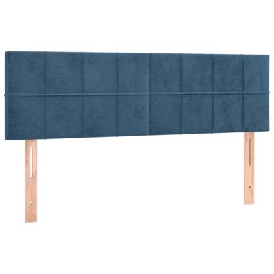 Hoofdborden 2 st 72x5x78/88 cm fluweel donkerblauw Hoofdborden 2 st 72x5x78/88 cm fluweel donkerblauw