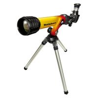 Tele-Science 32002 100 Power HD Telescoop met Diagonale Spiegel en Statief, Geel/Rood - thumbnail