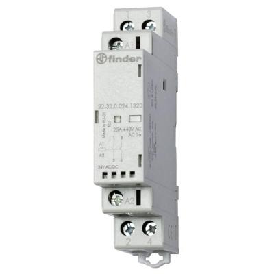 Finder 22.32.0.230.4520 Contactor 1x NO, 1x NC 230 V/DC, 230 V/AC 25 A Met hulpcontact Geschikt voor merk (relais): Finder Piece 1 stuk(s)
