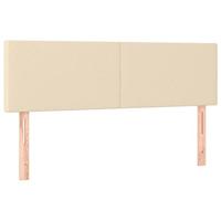 Boxspring met matras en LED stof crèmekleurig 140x200 cm - thumbnail