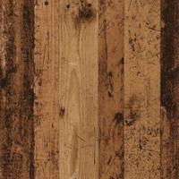 Hoge kast 92x33x180 cm bewerkt hout oud houtkleurig - thumbnail