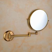 Wandmontage Hotel ijdelheid spiegel vouwen dubbelzijdige badkamerspiegel groen bronzen spiegel - thumbnail