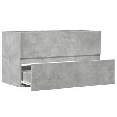 Badkamerwandkast 80x38,5x45 cm bewerkt hout betongrijs