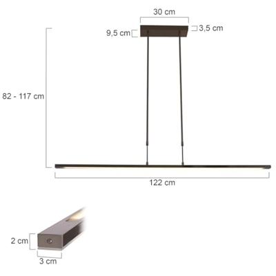 Steinhauer Design hanglampZelena grijs - 1482ST