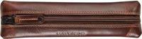 Maverick lederen pennenzak, vlak, bruin - thumbnail