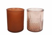 Vaas diamond glas l9b9h10,5 cm a2 Van Manen - Van manen - thumbnail