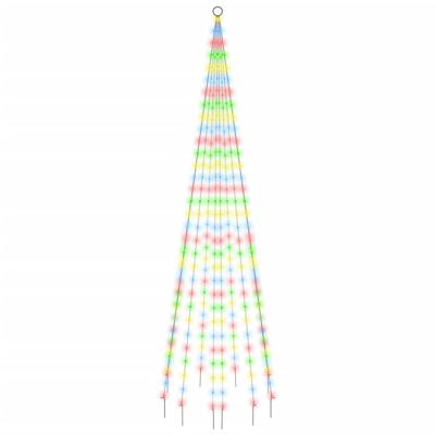 VidaXL Vlaggenmast kerstboom 310 led's meerkleurig 300 cm VidaXL Vlaggenmast kerstboom 310 led's meerkleurig 300 cm