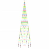 Vlaggenmast kerstboom 310 LED's meerkleurig 300 cm - thumbnail