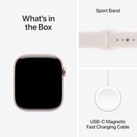 Apple Watch Series 11 GPS - 46 mm - Cassa in alluminio color oro rosa - Cinturino Sport color cipria chiaro - S/M - thumbnail