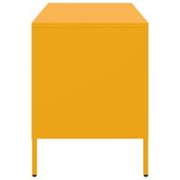Tv-meubel 68x39x50,5 cm koudgewalst staal mosterdgeel - thumbnail