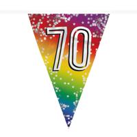Vlaggenlijn Cijfer 70 Regenboog Met Sterren (6m) - thumbnail
