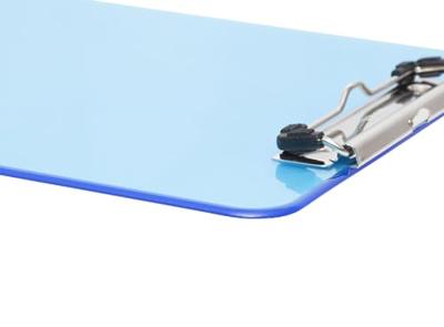 MAUL klemplaat Neon hard kunststof A4 staand blauw transparant