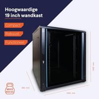 DSI 18U serverkast met glazen deur - DS8018 server rack - thumbnail