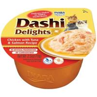 INABA DASHI DELIGHTS CHICKEN WITH TUNA & SALMON RECIPE 70 GR - thumbnail