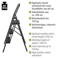 Wenko Huishoudtrap Compact (3-traps, Donkergrijs) - thumbnail