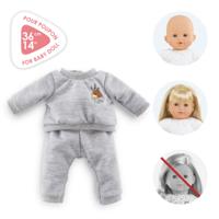 Corolle grijs joggingpak kleine ontdekker - 36cm - thumbnail