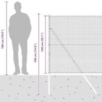 VidaXL Afrasteringspaal grijs 10 x 1,4 m (19 x 19 mm gaas) - thumbnail