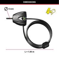 Master Lock 8417EURDPRO Kabelslot Zwart Sleutelslot - thumbnail