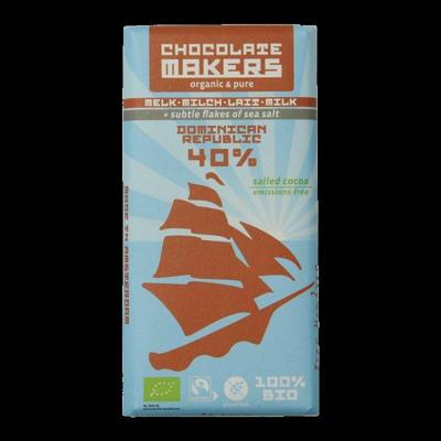 Chocolatemakers Reep tres hombres 40% melk zeezout fairtrade bio 80 Gram