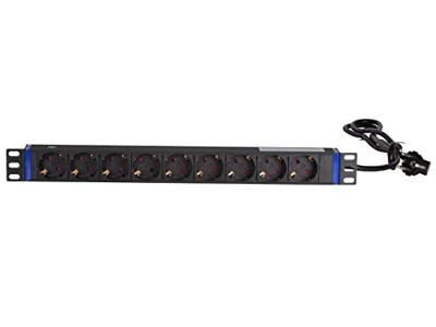 DSI 19 inch 9 voudige stekkerdoos stekkerdoos (Zwart)
